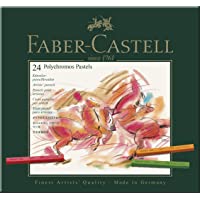 Faber-Castell 128524 - Estuche de cartón con 24 tizas pastel- multicolor